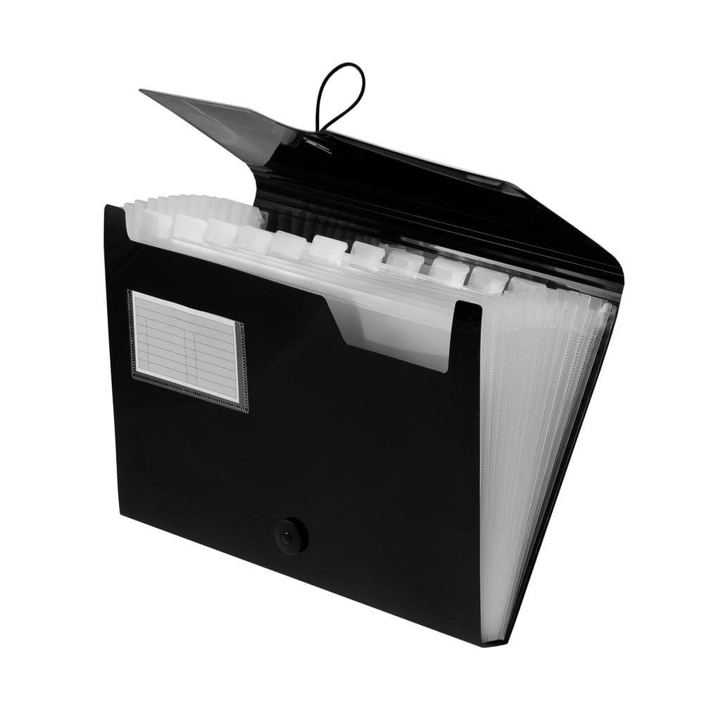 ARCHIVADOR BEAUTONE  CARTA 12 SEP. METALIC NEGRO