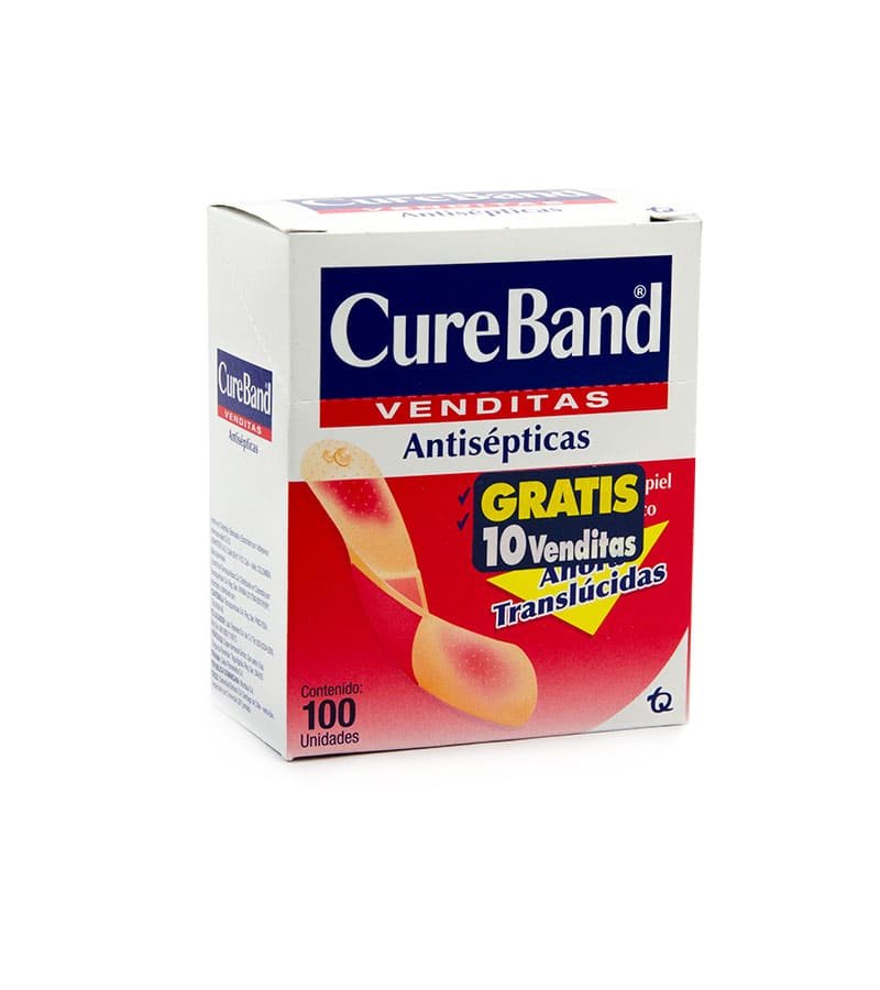 VENDITA ANTISEPTICAS CURE BAND CAJA 100UNI