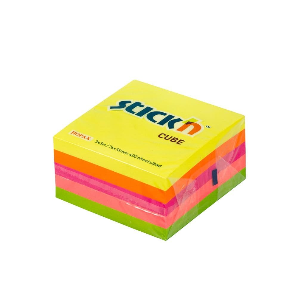 BLOCK STICKN 3*3 CUBO 5 COLORES NEON 400 HOAS