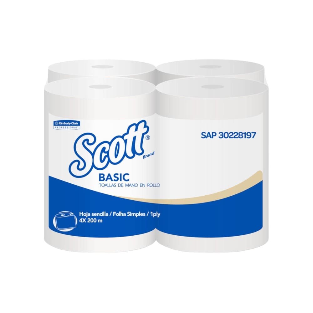TOALLA SCOTT AIRFLEX BASIC 1 HOJA 4X200 METROS