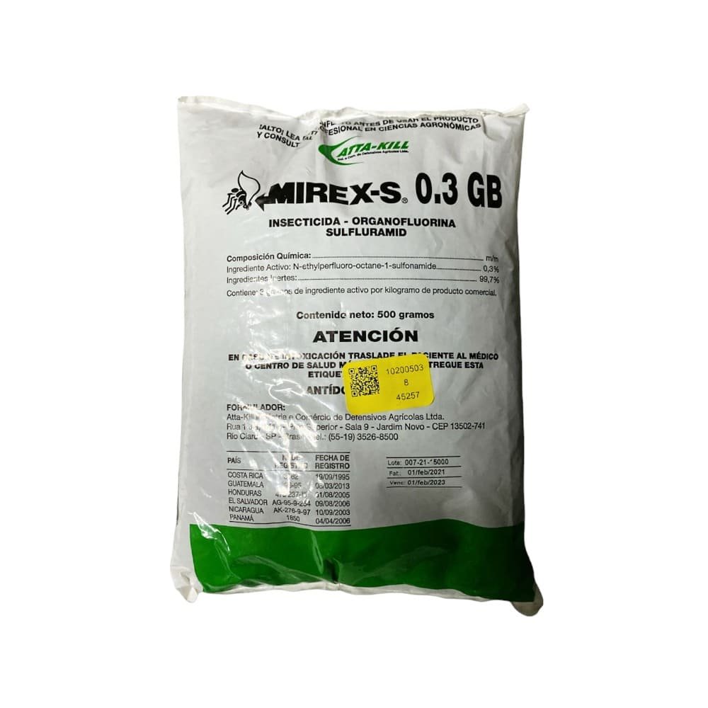 INSECTICIDA ZOMPOPIZIDA MIREX-S 0.3 GB 500 GRAMOS