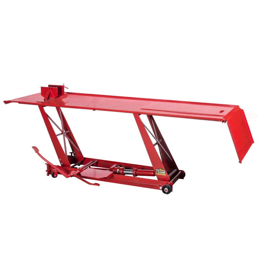 ELEVADOR DE MOTOS HIDRAULICO ROJO