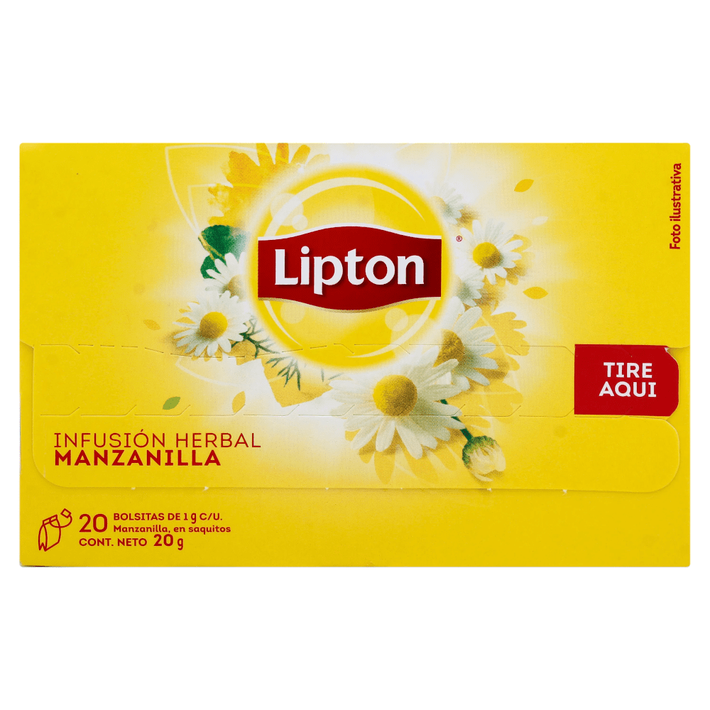 CAJA DE TE LIPTON MANZANILLA 20 UNIDADES