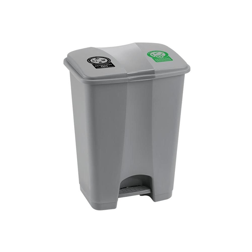 BASURERO DOBLE DE PEDAL 60 LITROS NEGRO VERDE RIMAX