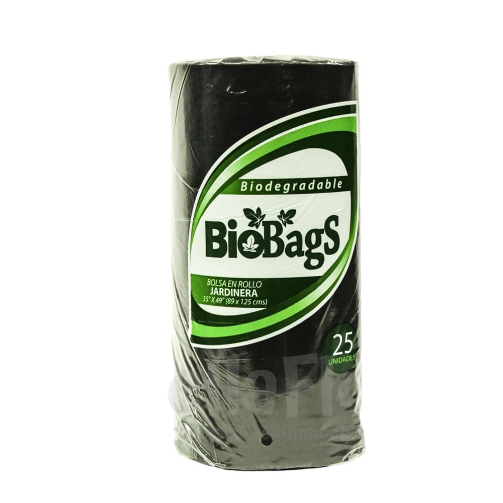ROLLO DE BOLSA JARDINERA BIODEGRADABLE NEGRO 25 UNIDADES BIO BAGS
