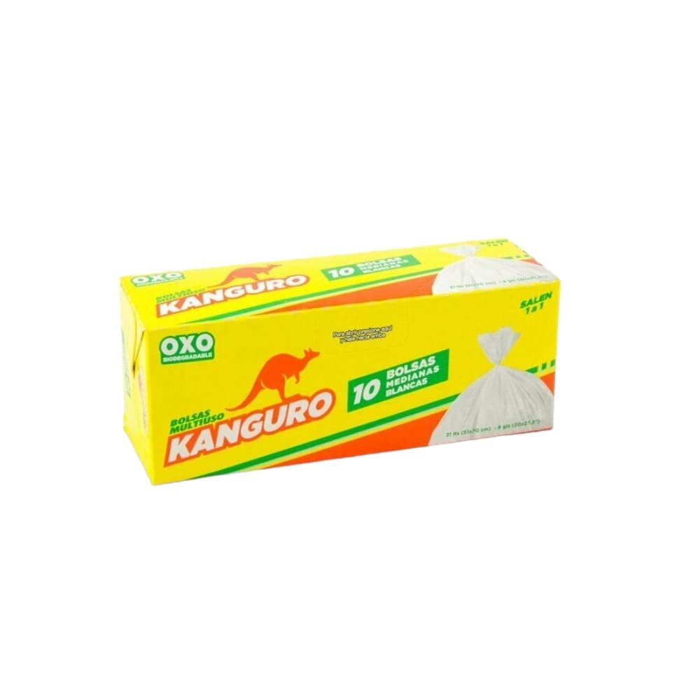 PAQUETE DE BOLSA MEDIANA KANGURO BLANCA