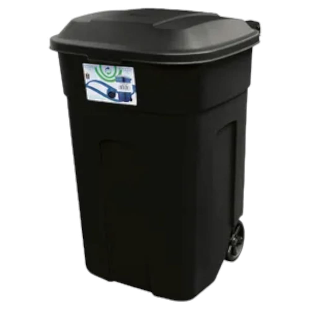BASURERO NEGRO 135 LITROS TAPA ANCHA KARTELL