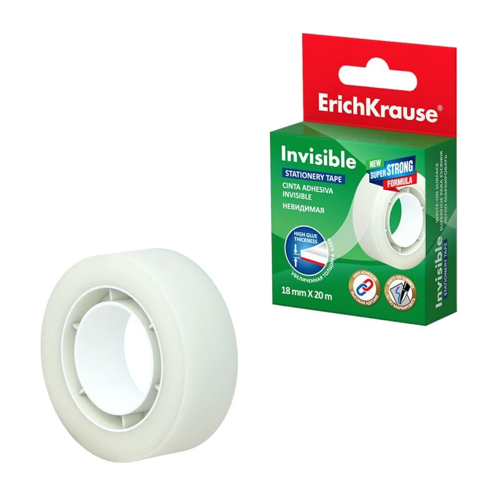 CINTA ADHESIVA ERICH KRAUSE INVISIBLE 18MM X 33M