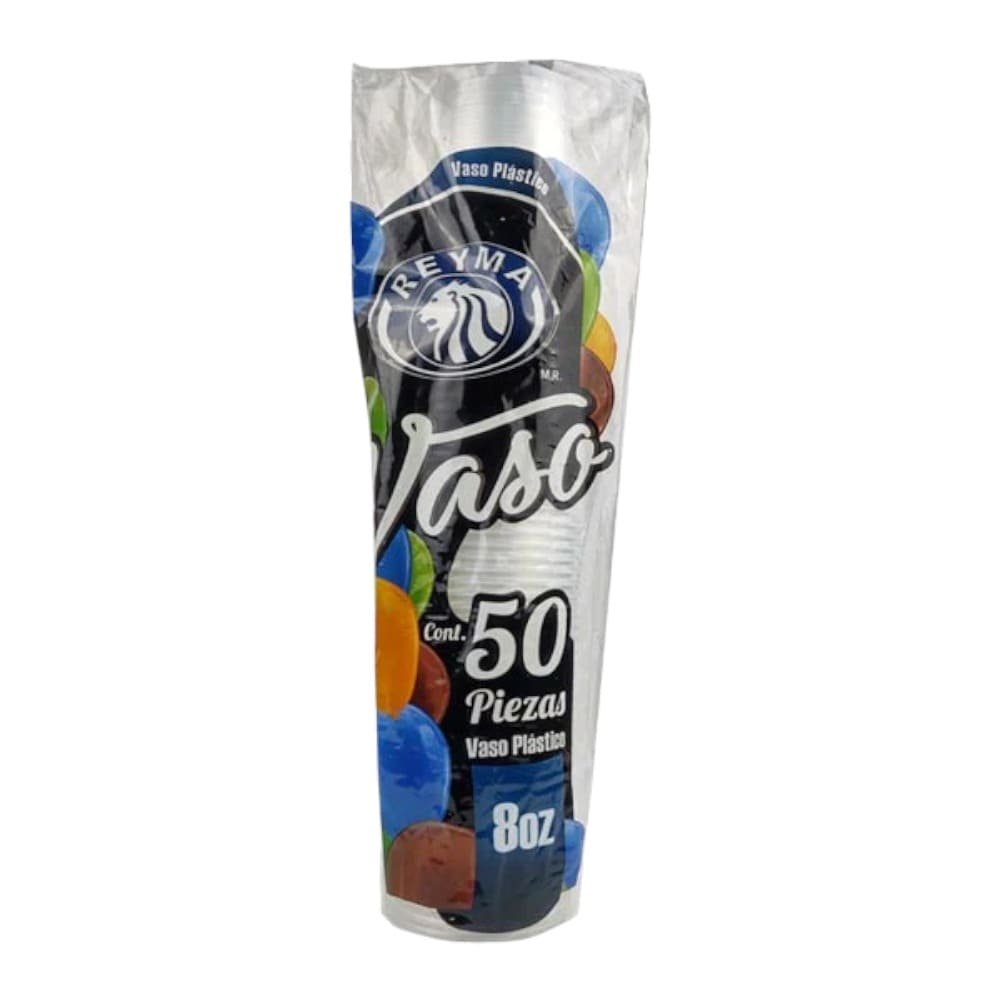 VASO 8 ONZAS TRANSLUCIDO 50 UNI REYMA