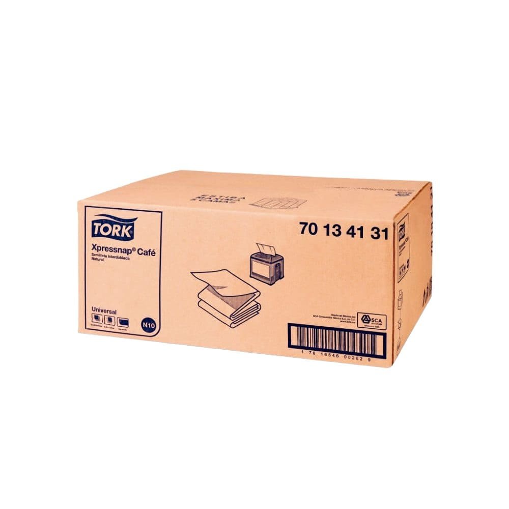 CAJA DE SERVILLETA TORK EXPRESSNAP COLOR NATURAL ( CAFÉ ) 12X500
