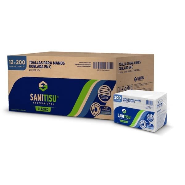PAPEL TOALLA INTERFOLIADA SANITISU 12*200