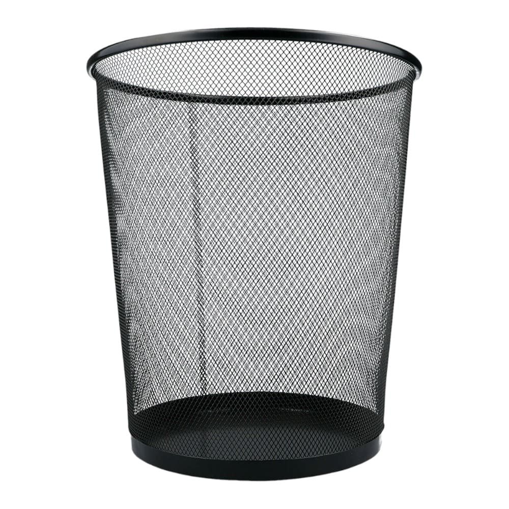 BOTE PARA BASURA FAST METALICO GRANDE TIPO MAYA COLOR NEGRO