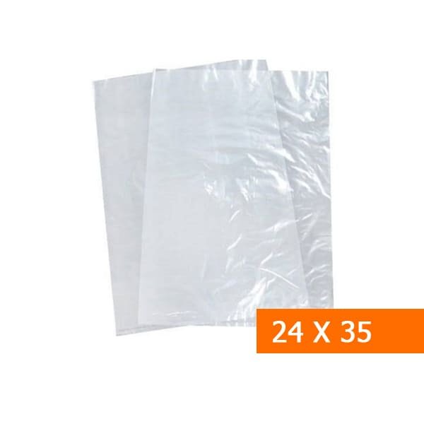 BOLSA INDUSTRIAL TRANSPARENTE 24X35X5 100 LIBRAS