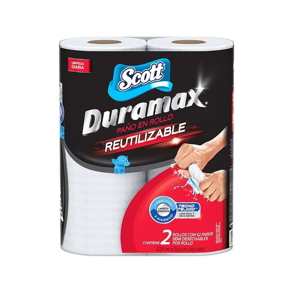PAÑO REUTILIZABLE PARA COCINA MAYORDOMO DURAMAX SCOTT 2 UNIDADES