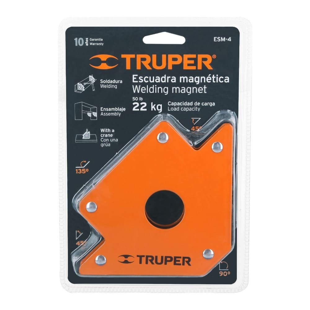 ESCUADRA MAGNETICA DE 4IN PARA SOLDAR CAPACIDAD 22 KILOS