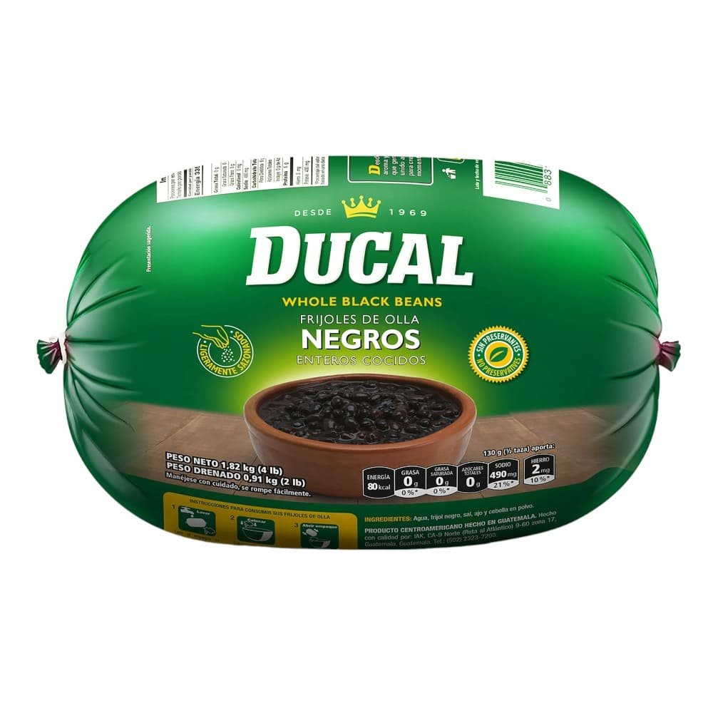 FRIJOLES DUCAL NEGROS ENTEROS 1820 GRAMOS