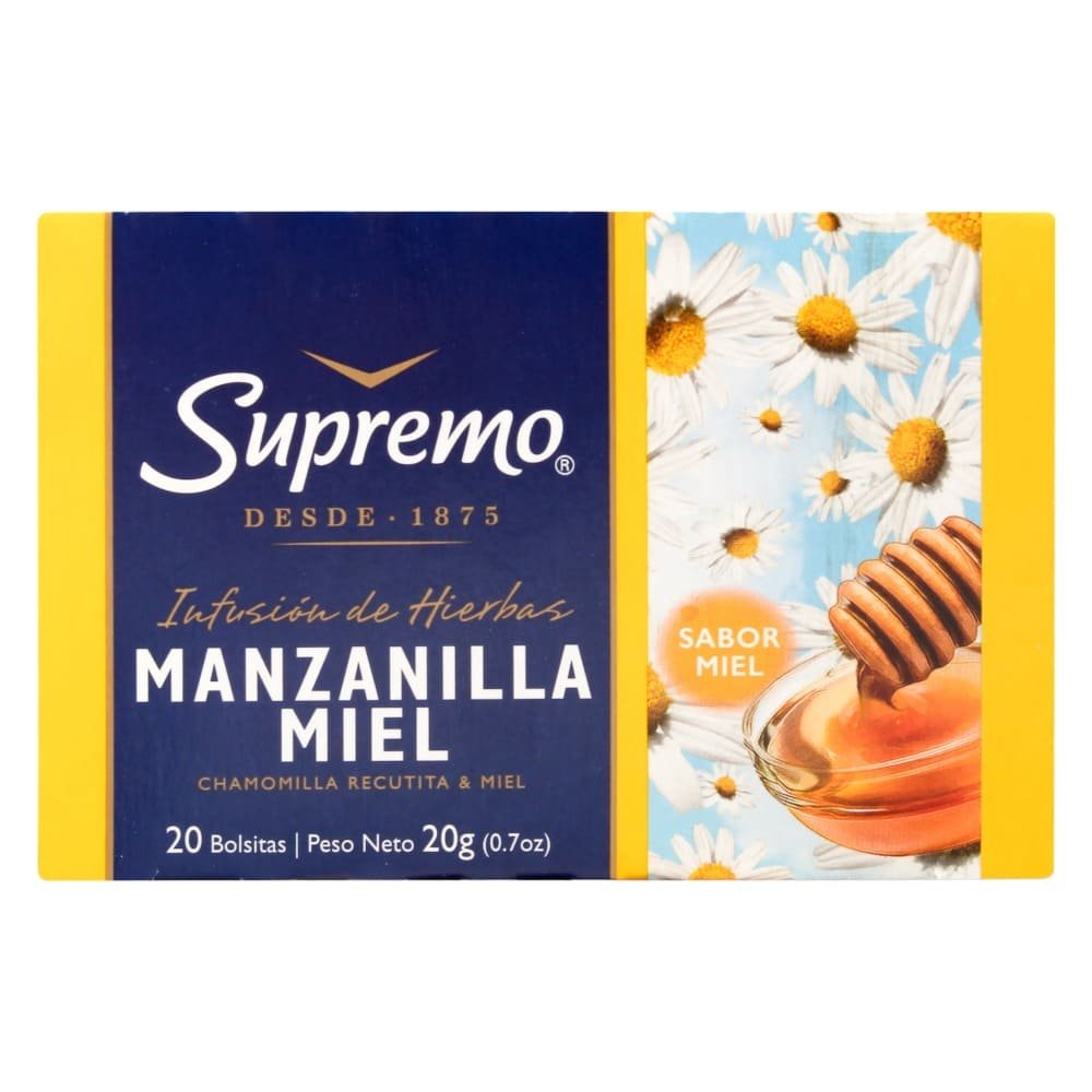 CAJA DE TE MANZANILLA Y MIEL SUPREMO