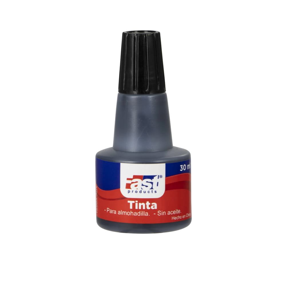 TINTA PARA ALMOHADILLA FAST GOTERO 30ML NEGRO