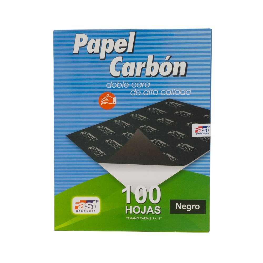 PAPEL CARBON FAST 100 UNI NEGRO TAMAÑO CARTA