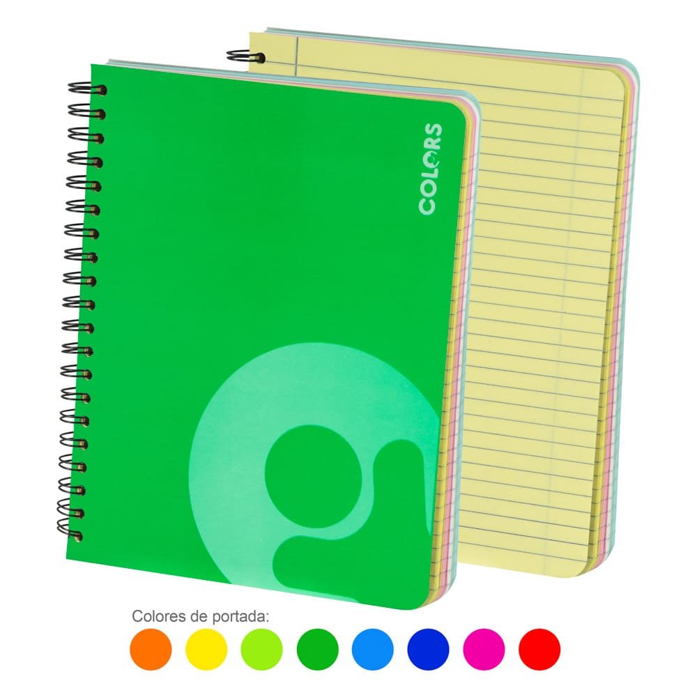 CUADERNO DOBLE ANILLO VIVO 150H MEDIA CARTA 244361 COLORES