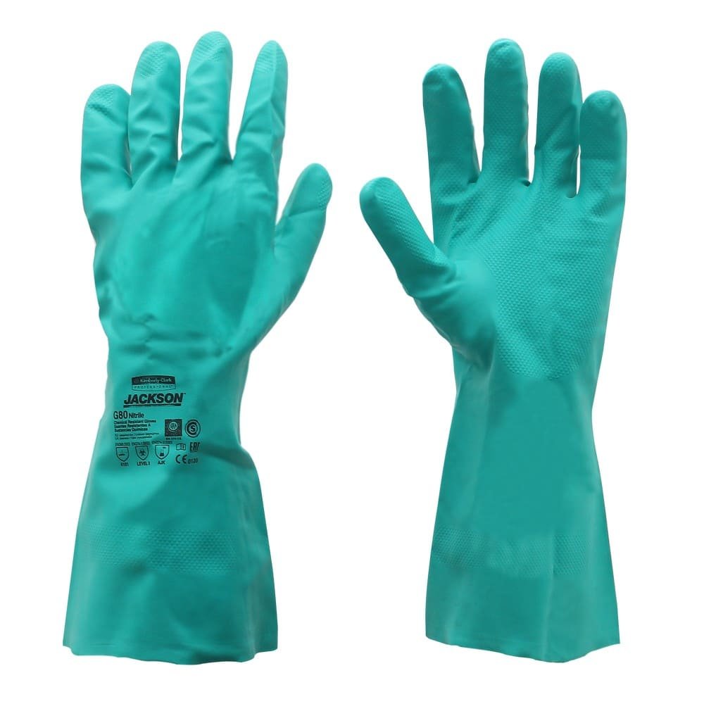 GUANTES KLEENGUARD G-80 NITRILO VERDE TALLA L PAR