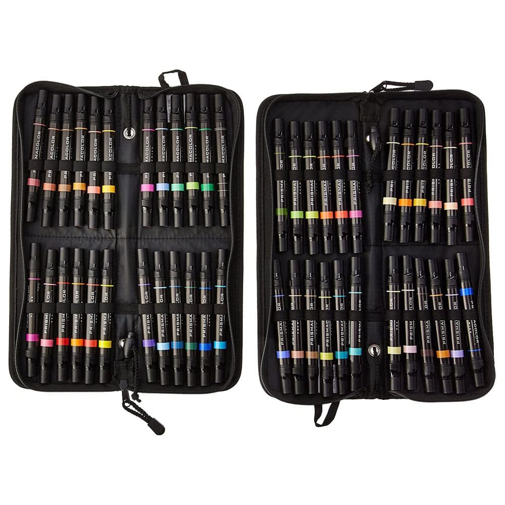 MARCADORES EN ESTUCHE PRISMACOLOR 3611/98 48 GOLORES BICELADO FINO