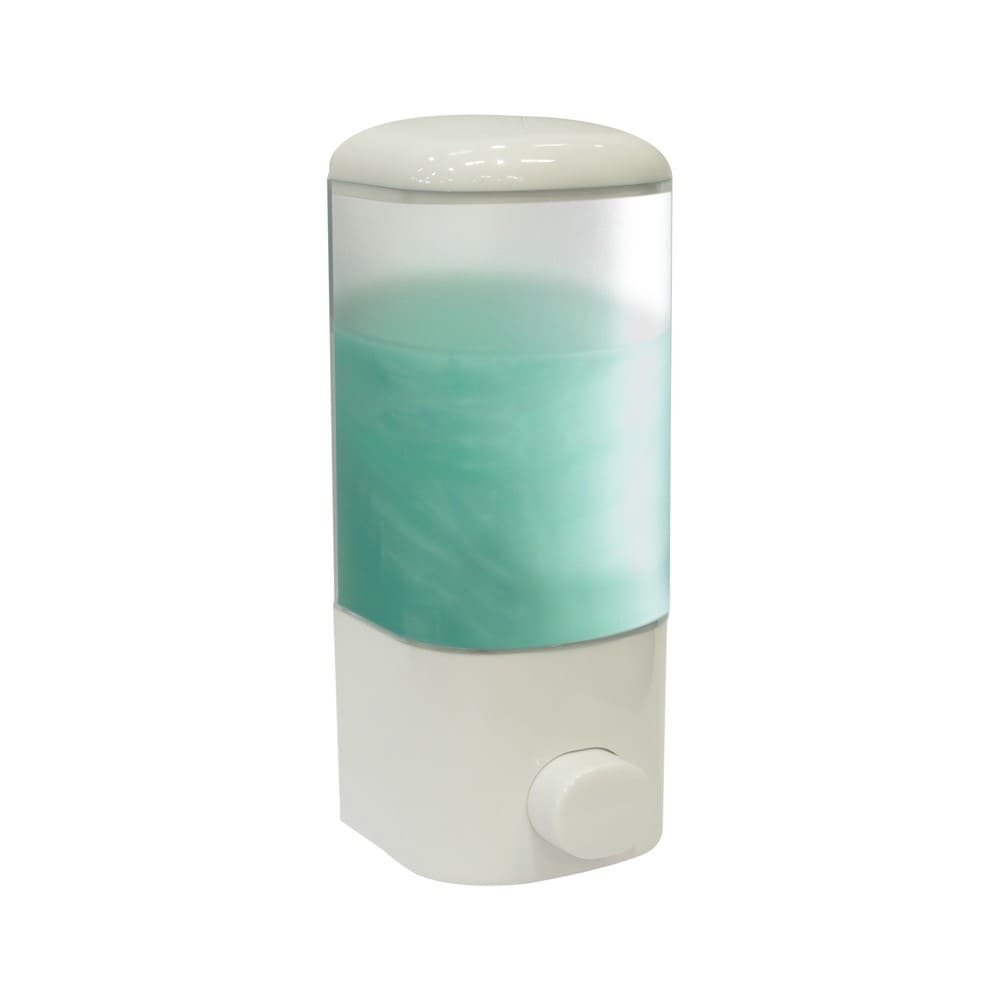 DISPENSADOR BLANCO DE JABÓN LÍQUIDO DE PARED