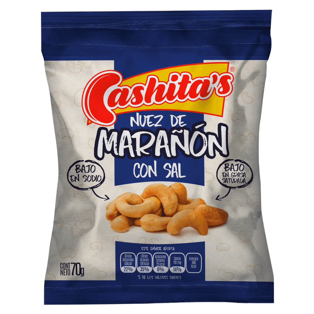 CASHITAS NUEZ MARAÑON CON SAL 70 GRAMOS