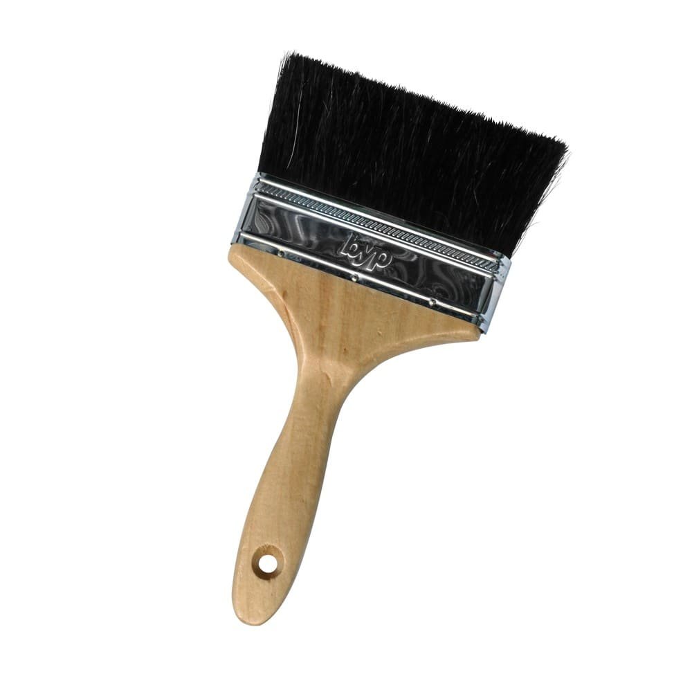 BROCHA 5" CUERPO DE MADERA CERDAS NEGRAS