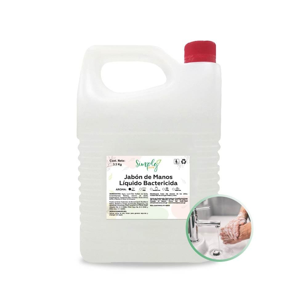 JABON DE MANOS LIQUIDO BACTERICIDA SIMPLY PURE NEUTRO