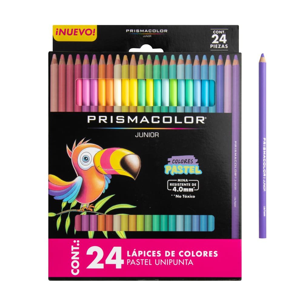 CRAYON DE MADERA PRISMACOLOR ESCOLAR 24 COLORES LARGO PASTEL