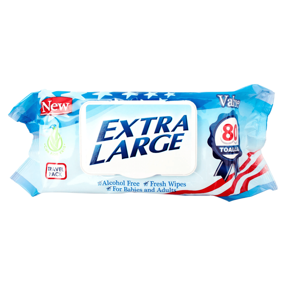 TOALLAS HUMEDAS EXTRA LARGE 80 UNIDADES