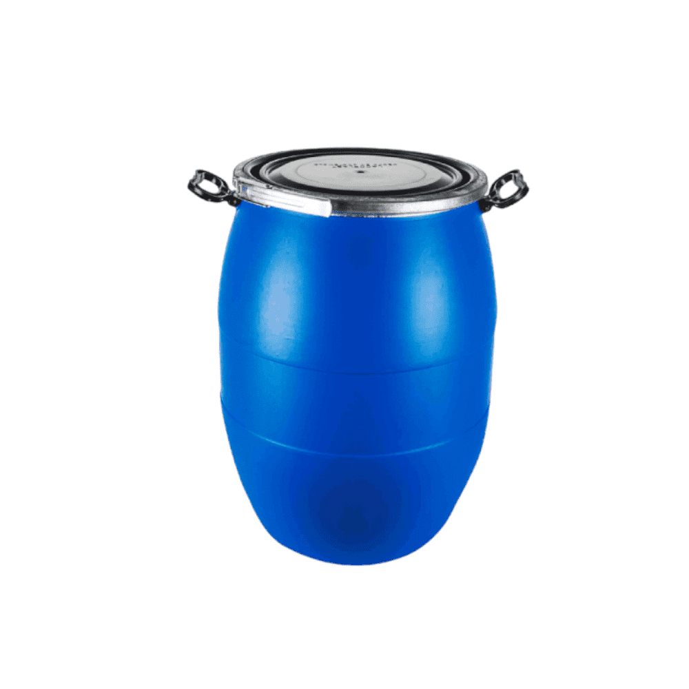 BARRIL BOCA ANCHA DE 55 LITROS COLOR AZUL POLYTEC