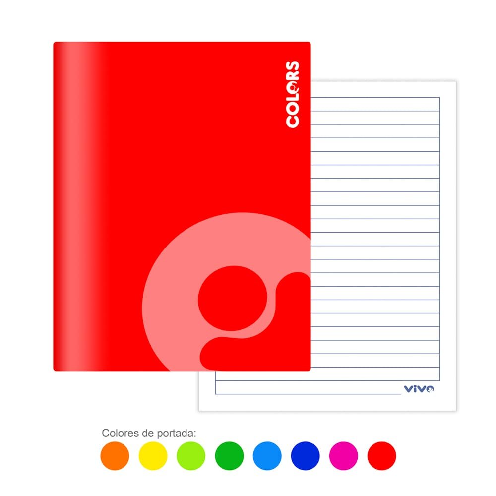 CUADERNO ENGRAPADO VIVO 100 HOJAS 239971 RAYADO