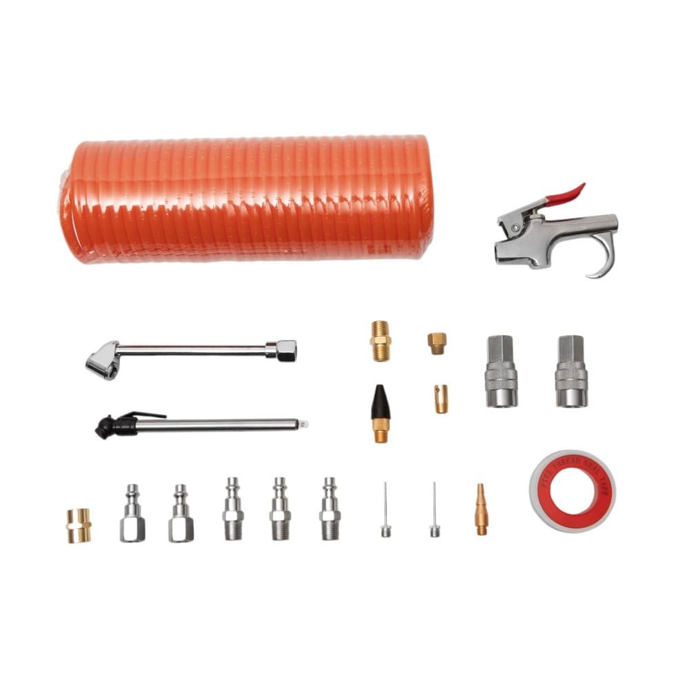KIT DE ACCESORIOS PARA COMPRESOR NEUMATICO 20 PIEZAS