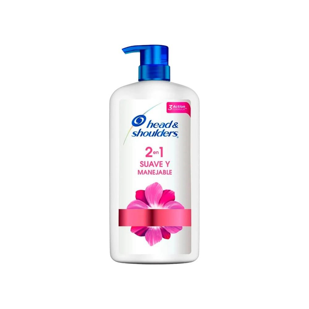 SHAMPOO 2 EN 1 HEAD Y SHOULDERS SUAVE Y MANEJABLE 1 LITRO