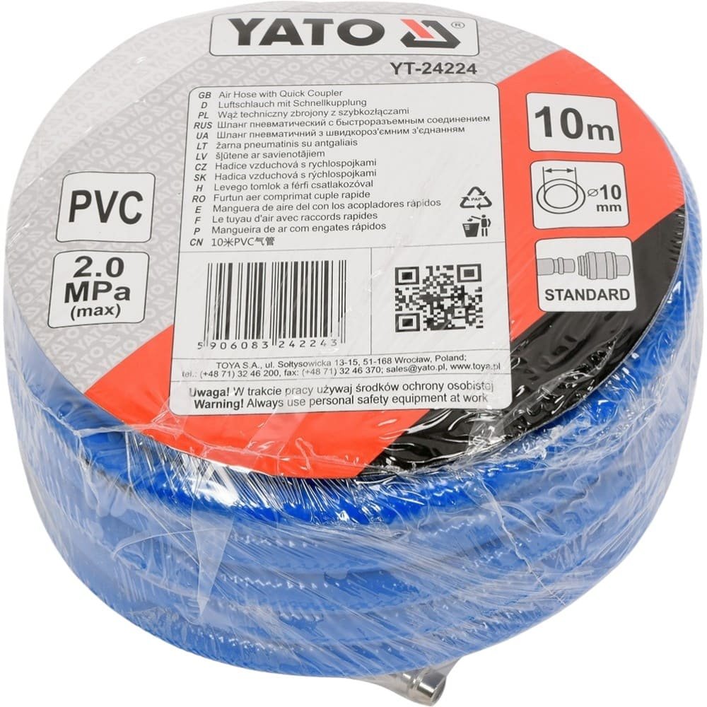 MANGUERA CAUCHO PVC YATO YT 24224 10 METROS