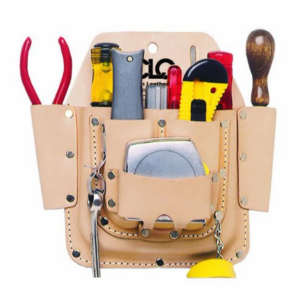 BOLSA PORTA HERRAMIENTA DE CUERO 6 UNIDAES