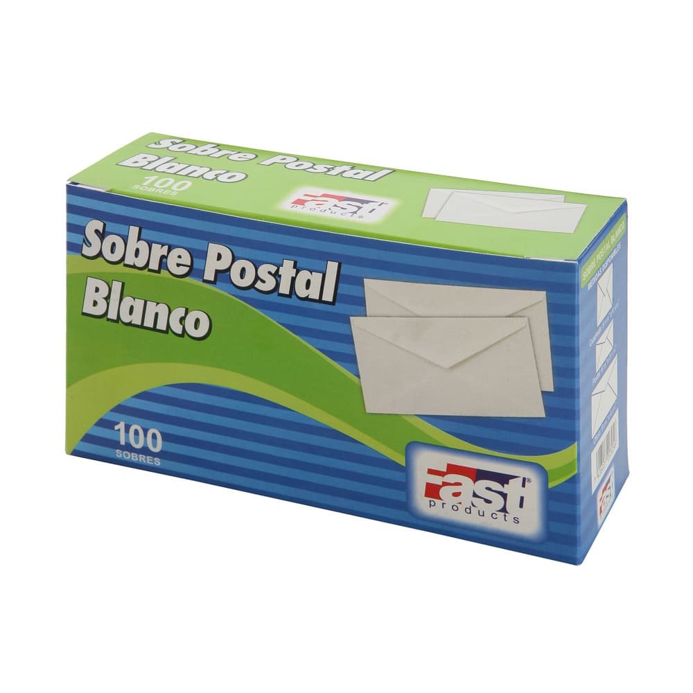 SOBRE BLANCO FAST  POSTAL BOND 75 GRAMOS