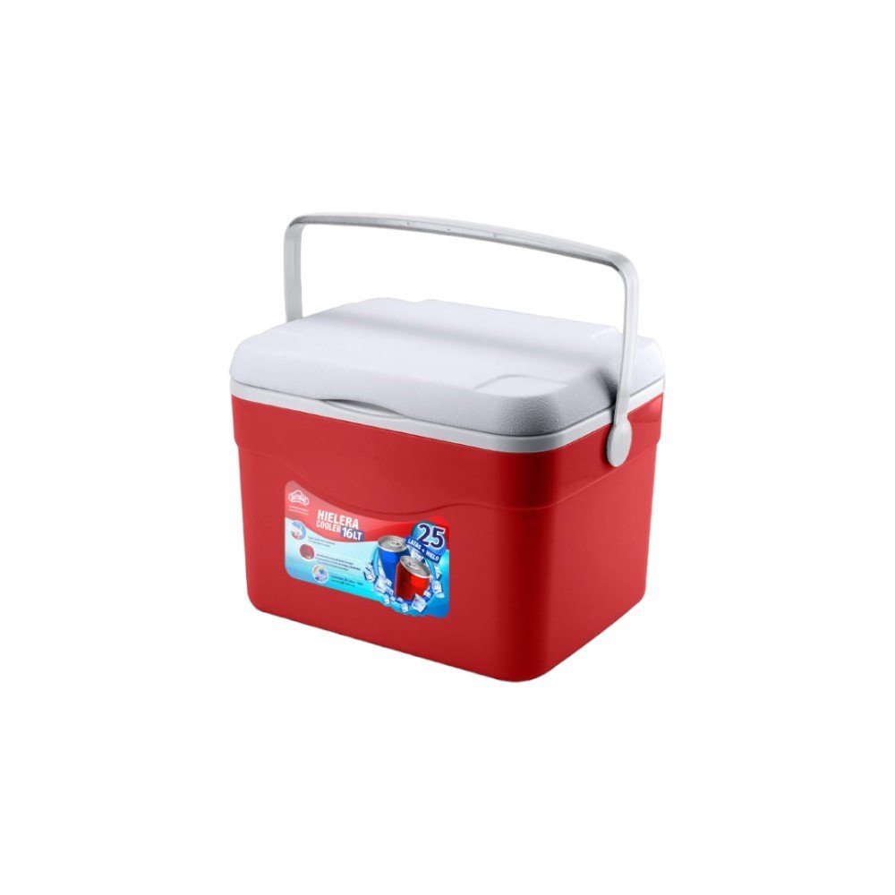 HIELERA 16 LITROS ROJO POLAR GUATEPLAST