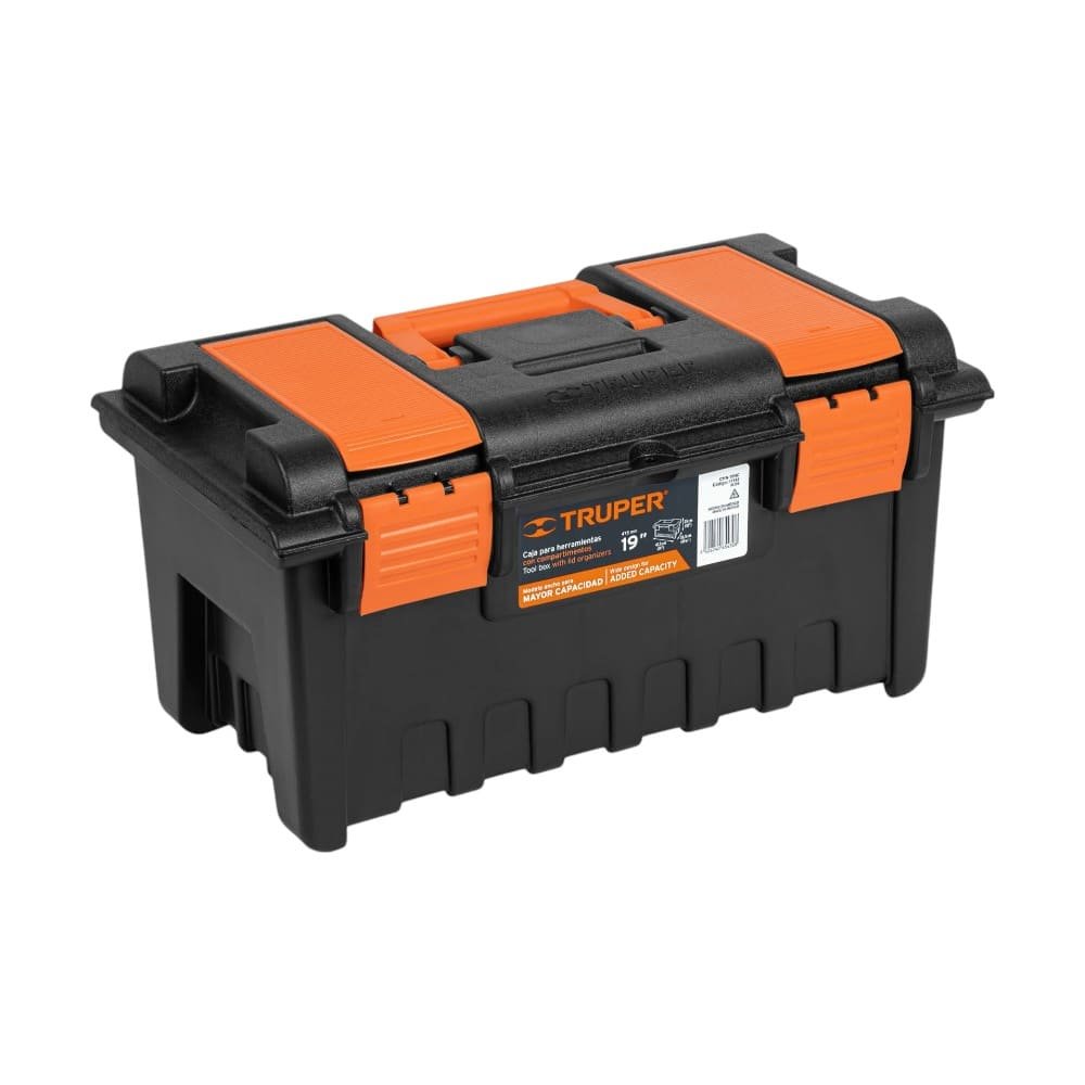 CAJA PORTA HERRAMIENTAS 19 PULGADAS CON COMPARTIMIENTO TRUPER