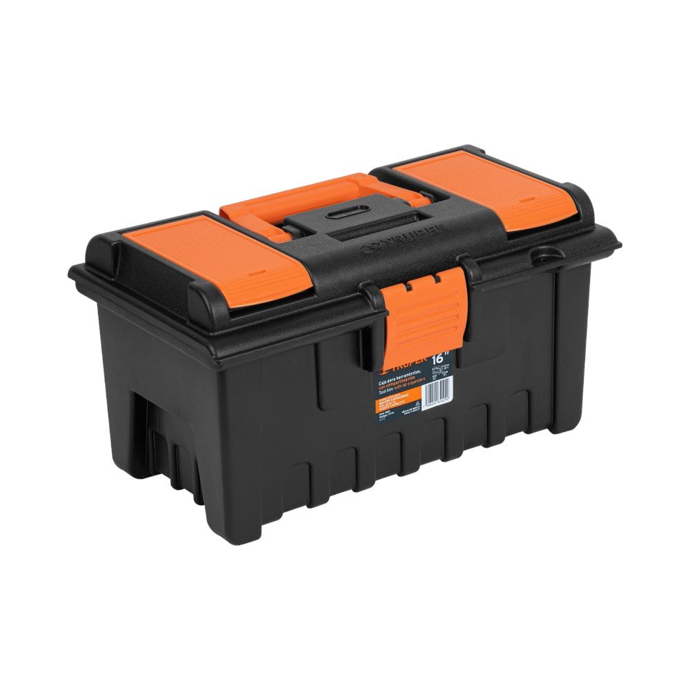 CAJA PORTA HERRAMIENTAS 16 PULGADAS CON COMPARTIMIENTO TRUPER