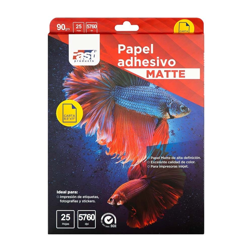PAPEL ADHESIVO FAST CX25 CARTA 90G MATTE