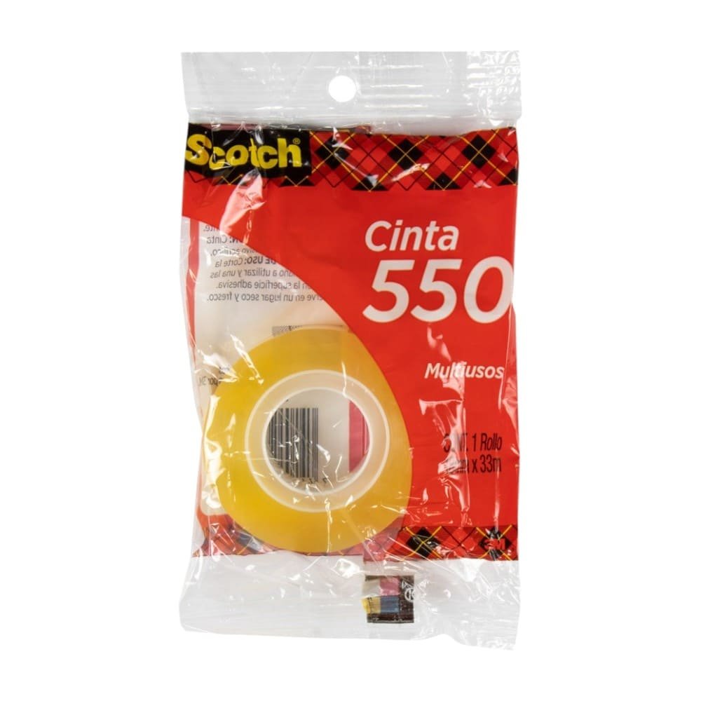 CINTA ADHESIVA SCOTCH 550 18MMX33M AMARILLA
