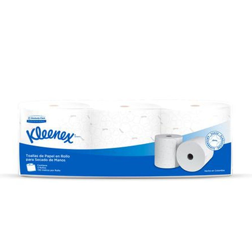 TOALLA KLEENEX TOWELS USA CAJA 3 ROLLOS