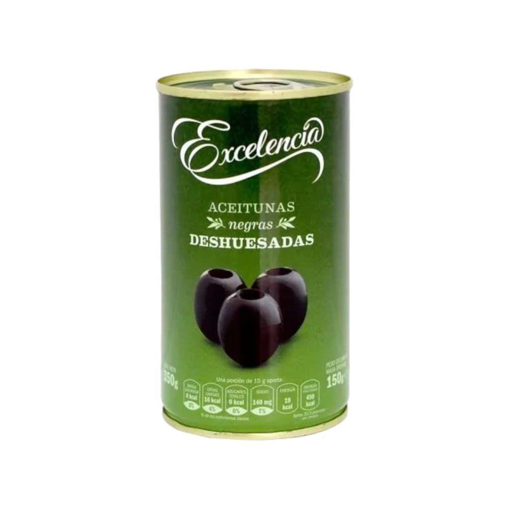 ACEITUNAS EXCELENCIA NEGRA DESHUESADA 350 GRAMOS