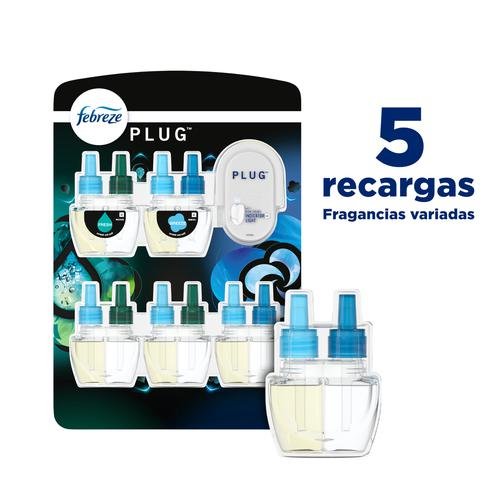 FEBREZE PLUG AMBIENTADOR ACEITES ESENCIALES 1 CALENTADOR + 5 REPUESTOS  26 ML 0.87 ONZAS