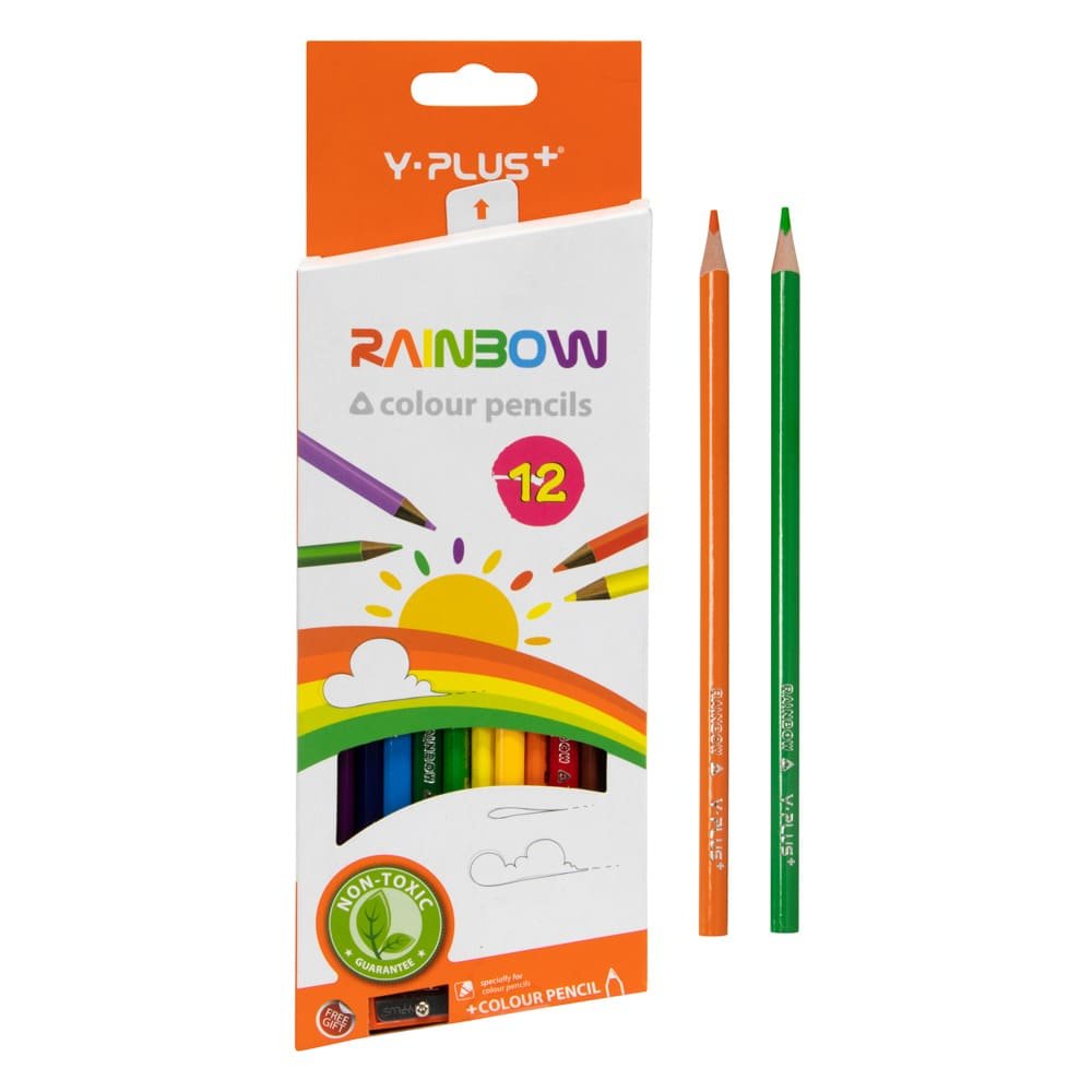 CRAYON DE MADERA Y-PLUS PC110402 12 COLORES LARGO