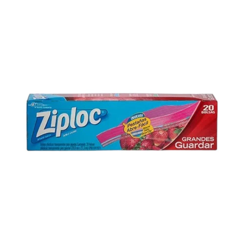 BOLSA ALIMENTOS GRANDE ZIPLOC 20 UNIDADES