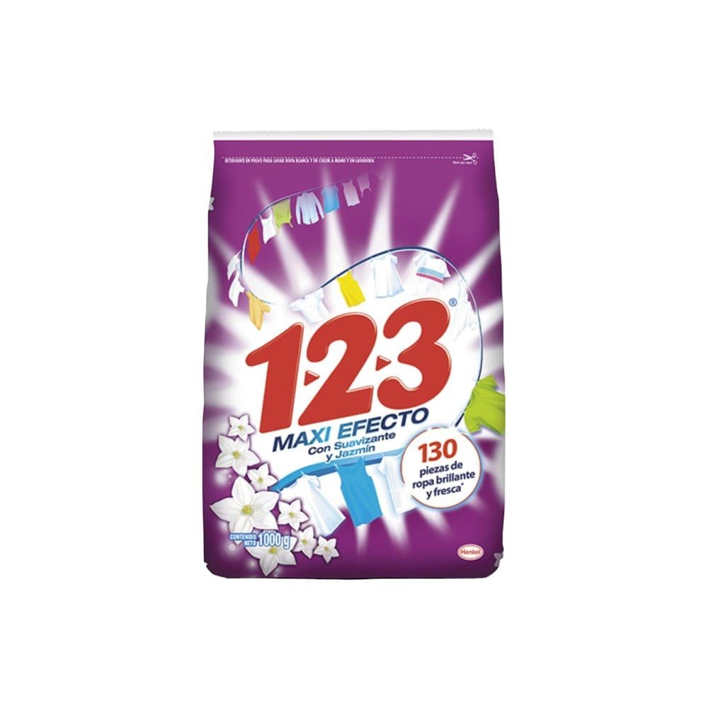 DETERGENTE POLVO MULTIUSO 123 1000GR.